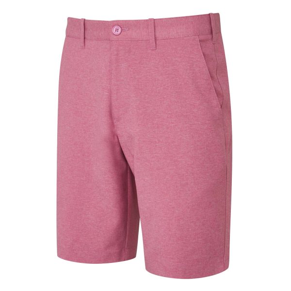 Ping Bradley Lightweight Golf Shorts - Raspberry Marl - 34